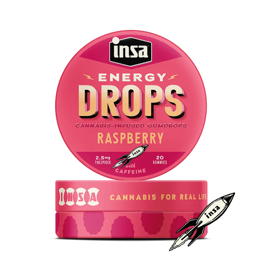 INSA Raspberry Energy Drops With Caffeine