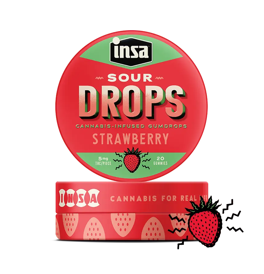 Insa Strawberry Sour Drops