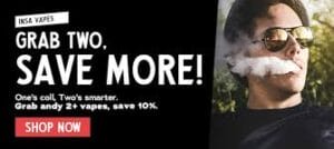 A man smoking an Insa Cannabis Vape