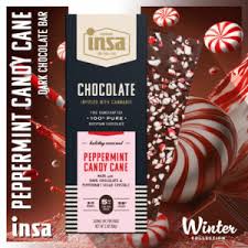Insa Dark Chocolate Peppermint Candy Cane Bar