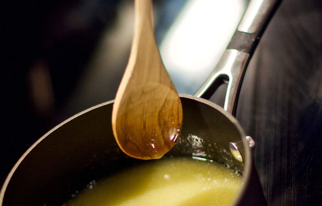 cannabutter in a pot